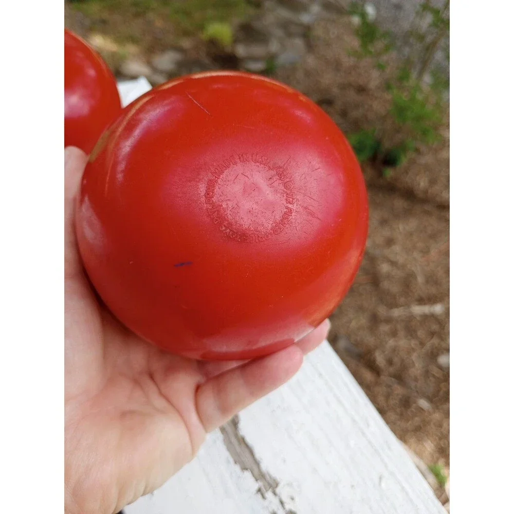 Vintage 1972 Fisher-Price Happy Apple w/ Short Stem, Roly Poly Chime WORKS USA